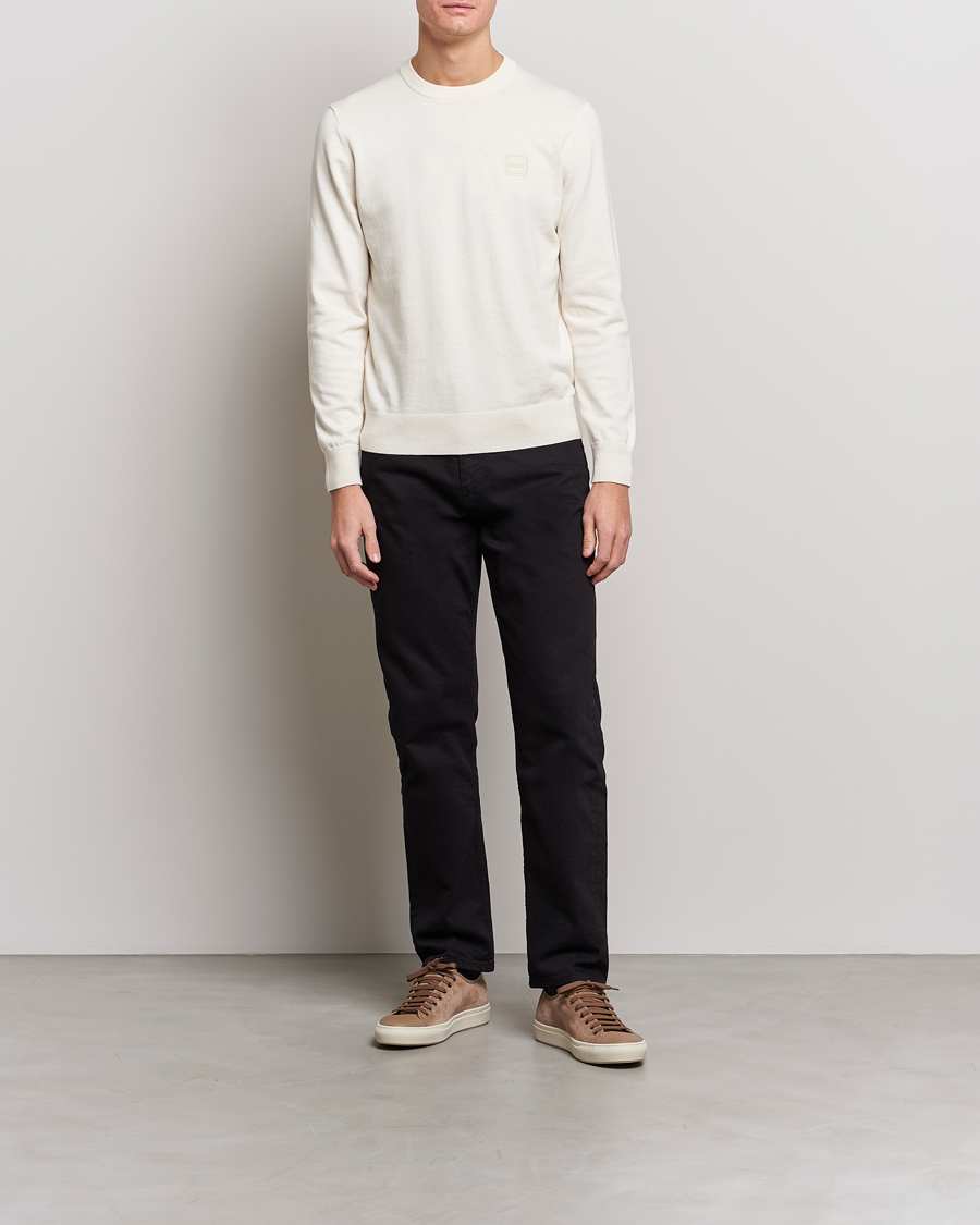 Herr | Tröjor | BOSS ORANGE | Kanovano Knitted Sweater Open White