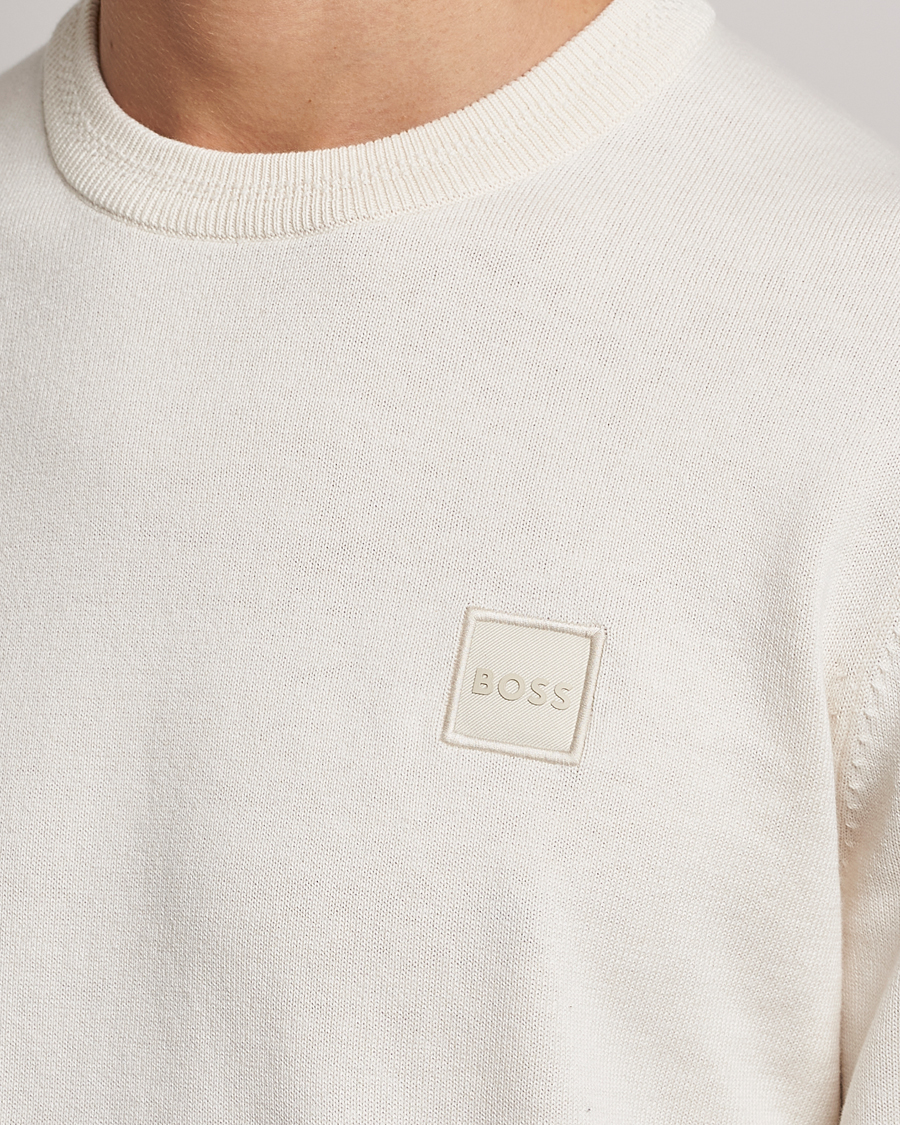 Herr | Tröjor | BOSS ORANGE | Kanovano Knitted Sweater Open White
