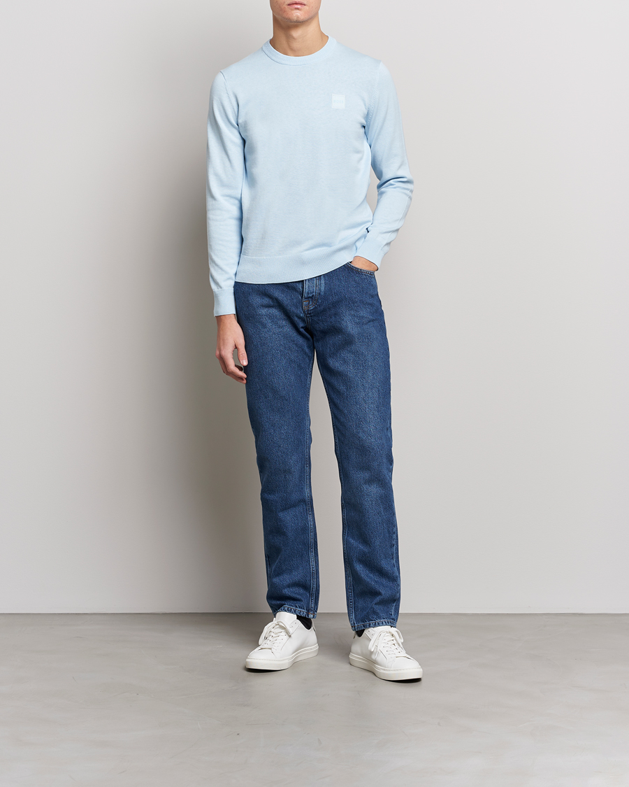 Herr | Tröjor | BOSS ORANGE | Kanovano Knitted Sweater Open Blue