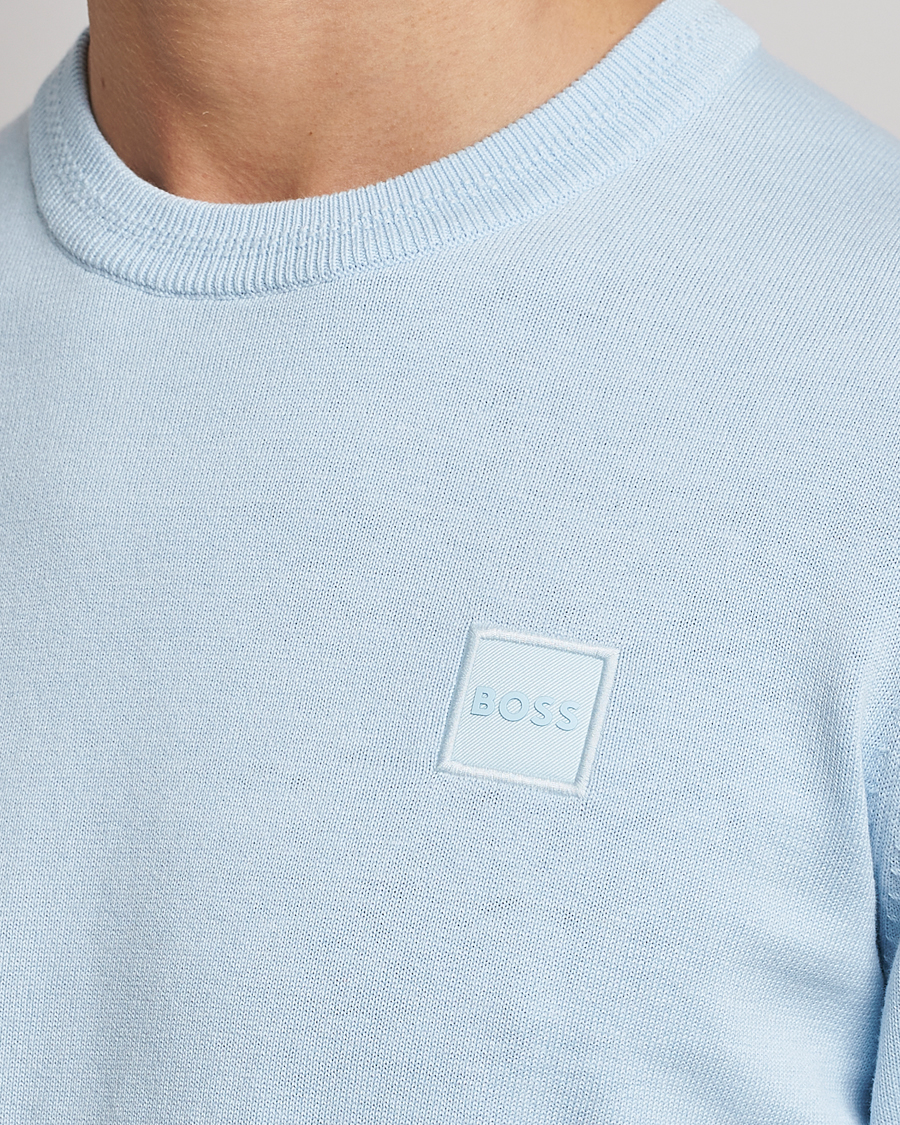Herr | Tröjor | BOSS ORANGE | Kanovano Knitted Sweater Open Blue