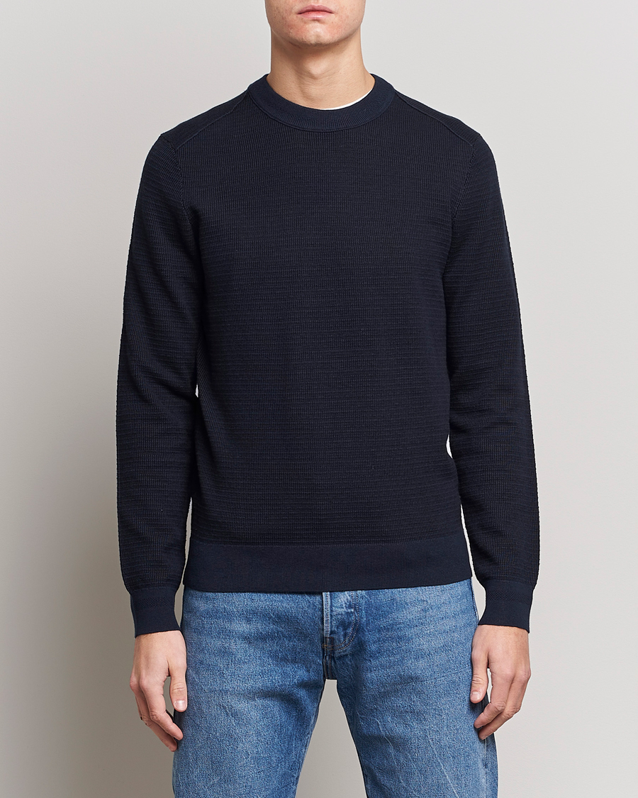 Herr | Tröjor | BOSS ORANGE | Abovemo Knitted Sweater Dark Blue