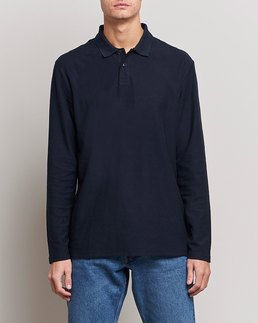 Herr | Tröjor | BOSS ORANGE | Pecollege Knitted Polo Dark Blue