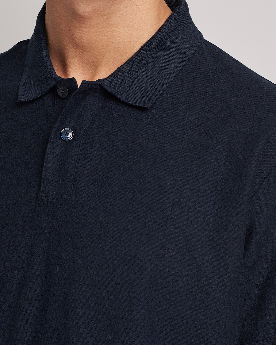 Herr | Tröjor | BOSS ORANGE | Pecollege Knitted Polo Dark Blue