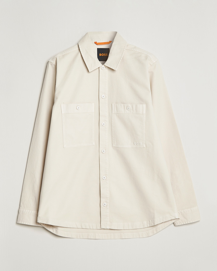 Herr | Skjortor | BOSS ORANGE | Locky Pocket Overshirt Open White