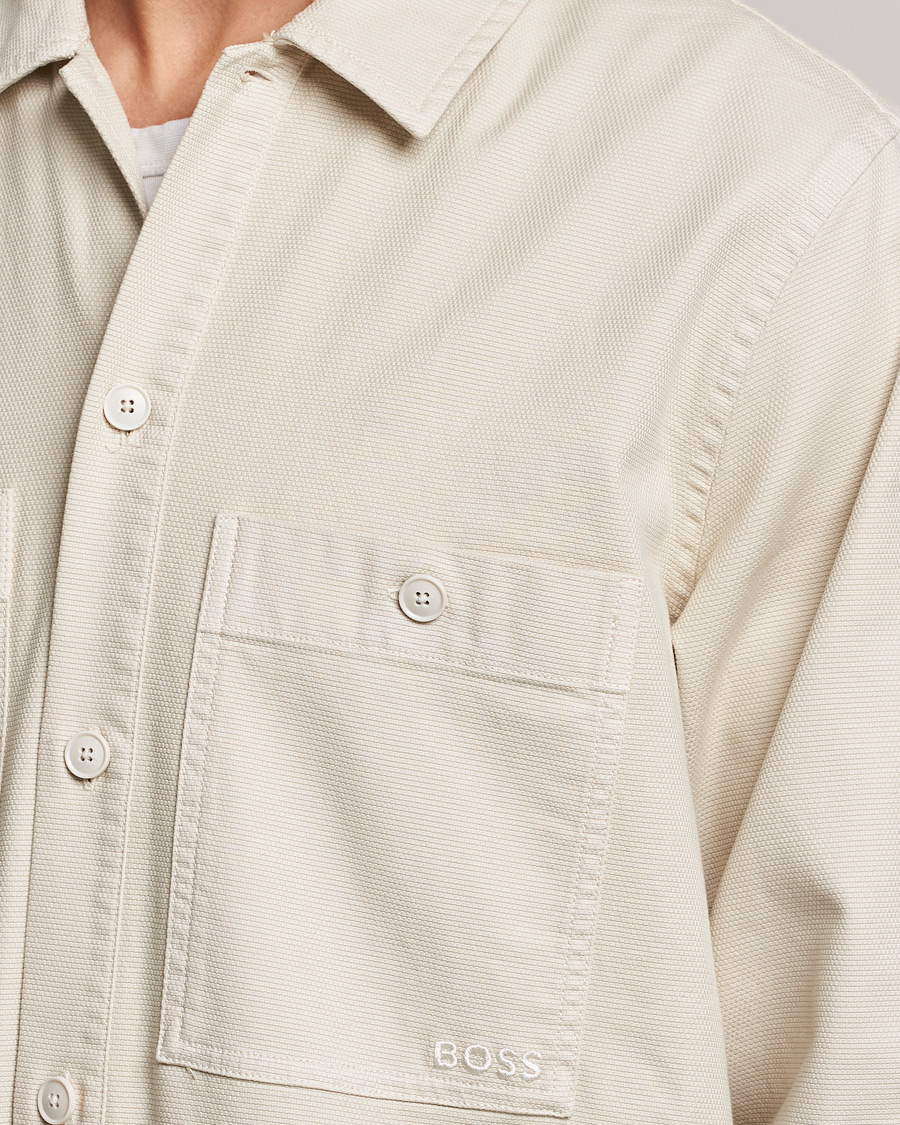 Herr | Skjortor | BOSS ORANGE | Locky Pocket Overshirt Open White