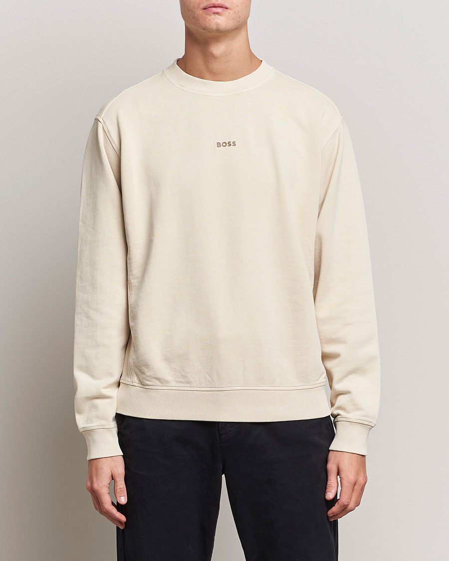 Herr | BOSS ORANGE | BOSS ORANGE | Wefade Logo Sweatshirt Open White