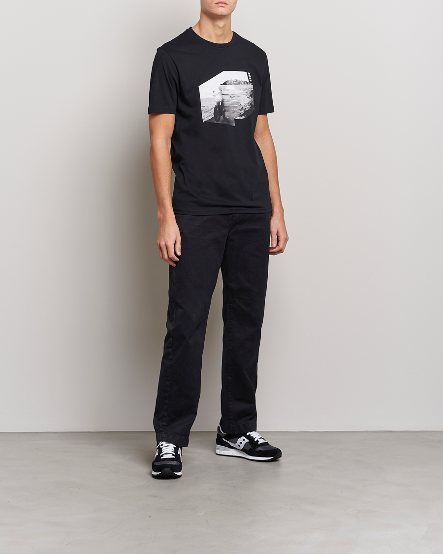 Herr | T-Shirts | BOSS ORANGE | Teglow Photoprint Crew Neck T-Shirt Black