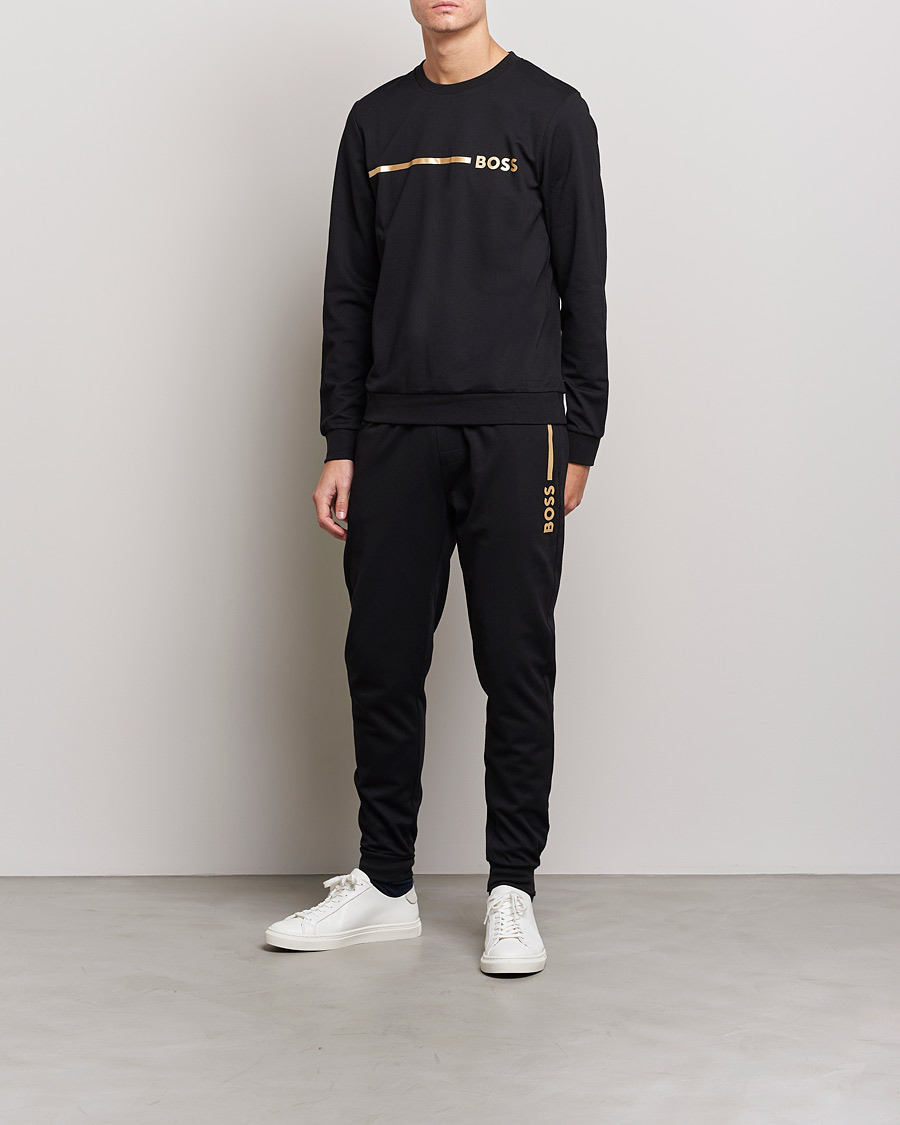 Herr | Byxor | BOSS BLACK | Tracksuit Sweatpants Black/Gold