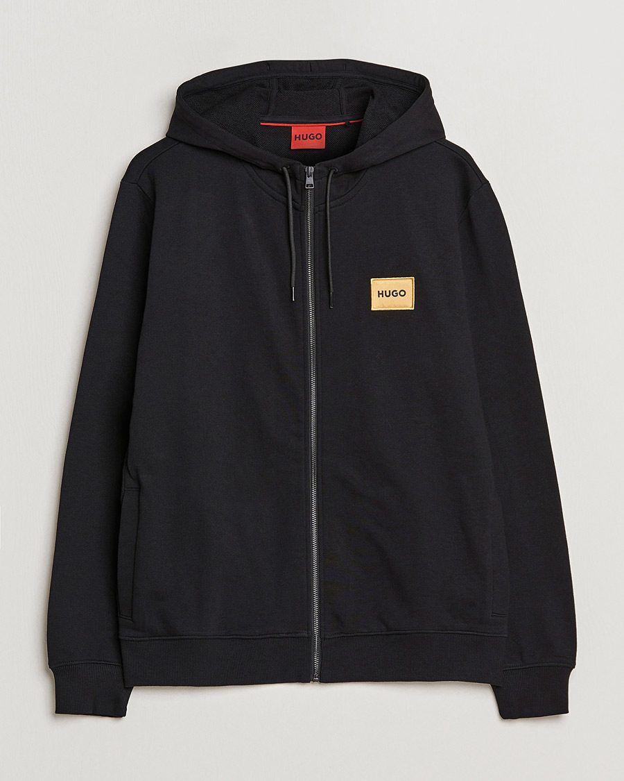 Herr | Tröjor | HUGO | Daple Full Zip Hoodie Black