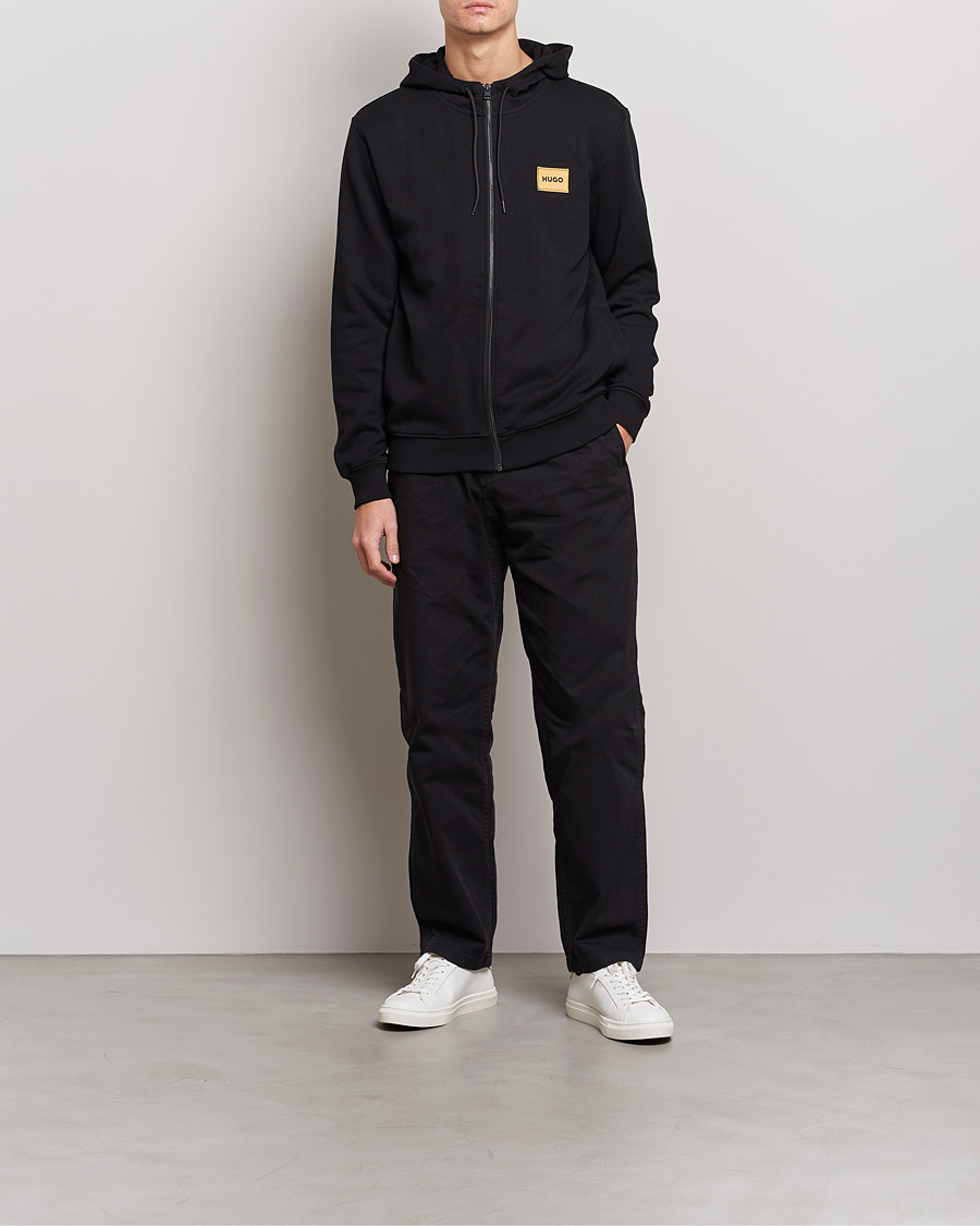 Herr | Tröjor | HUGO | Daple Full Zip Hoodie Black