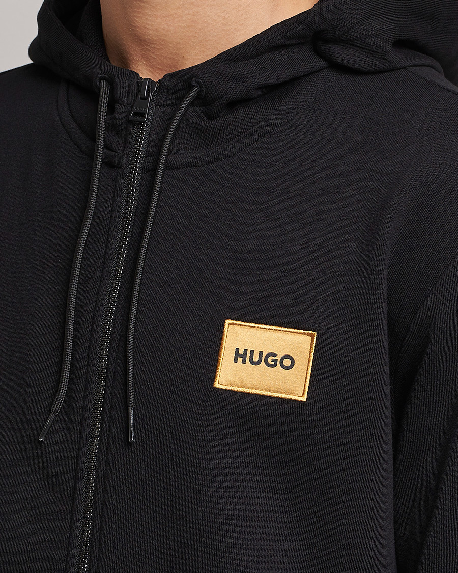 Herr | Tröjor | HUGO | Daple Full Zip Hoodie Black