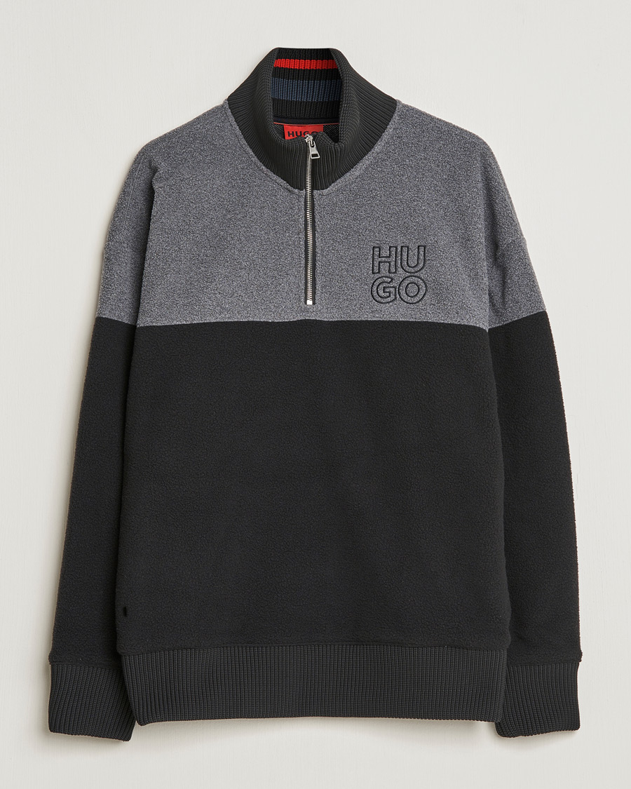 Herr | Tröjor | HUGO | Dorpin Half Zip Sweater Black