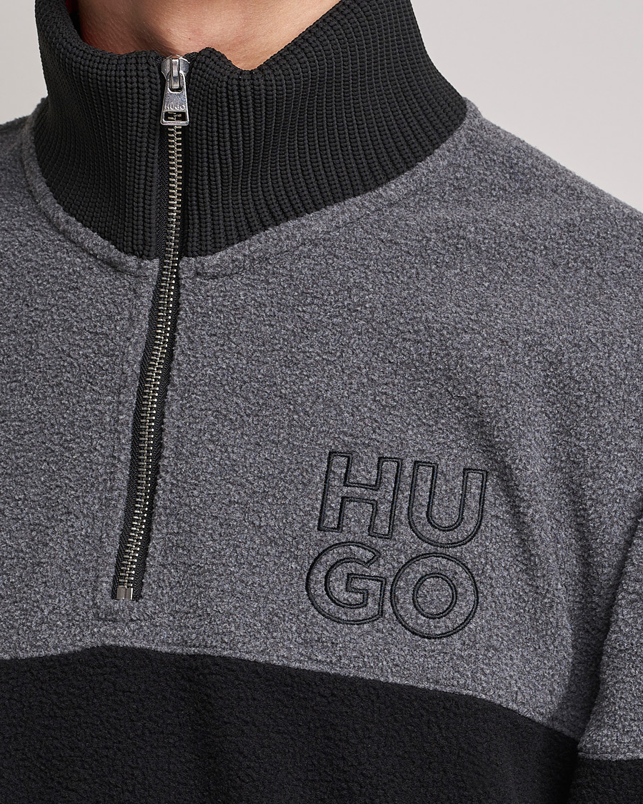 Herr | Tröjor | HUGO | Dorpin Half Zip Sweater Black