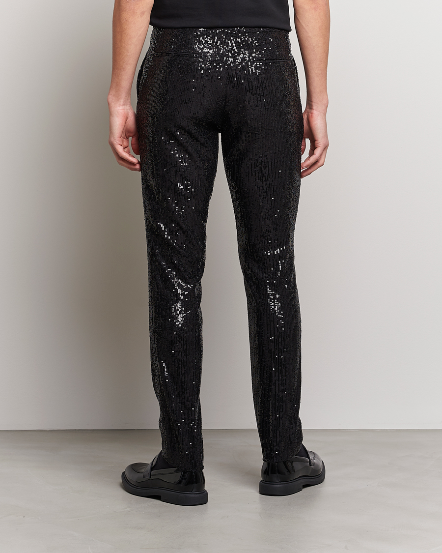 Herr | Byxor | HUGO | Hesten Shiny Tuxedo Trousers Black