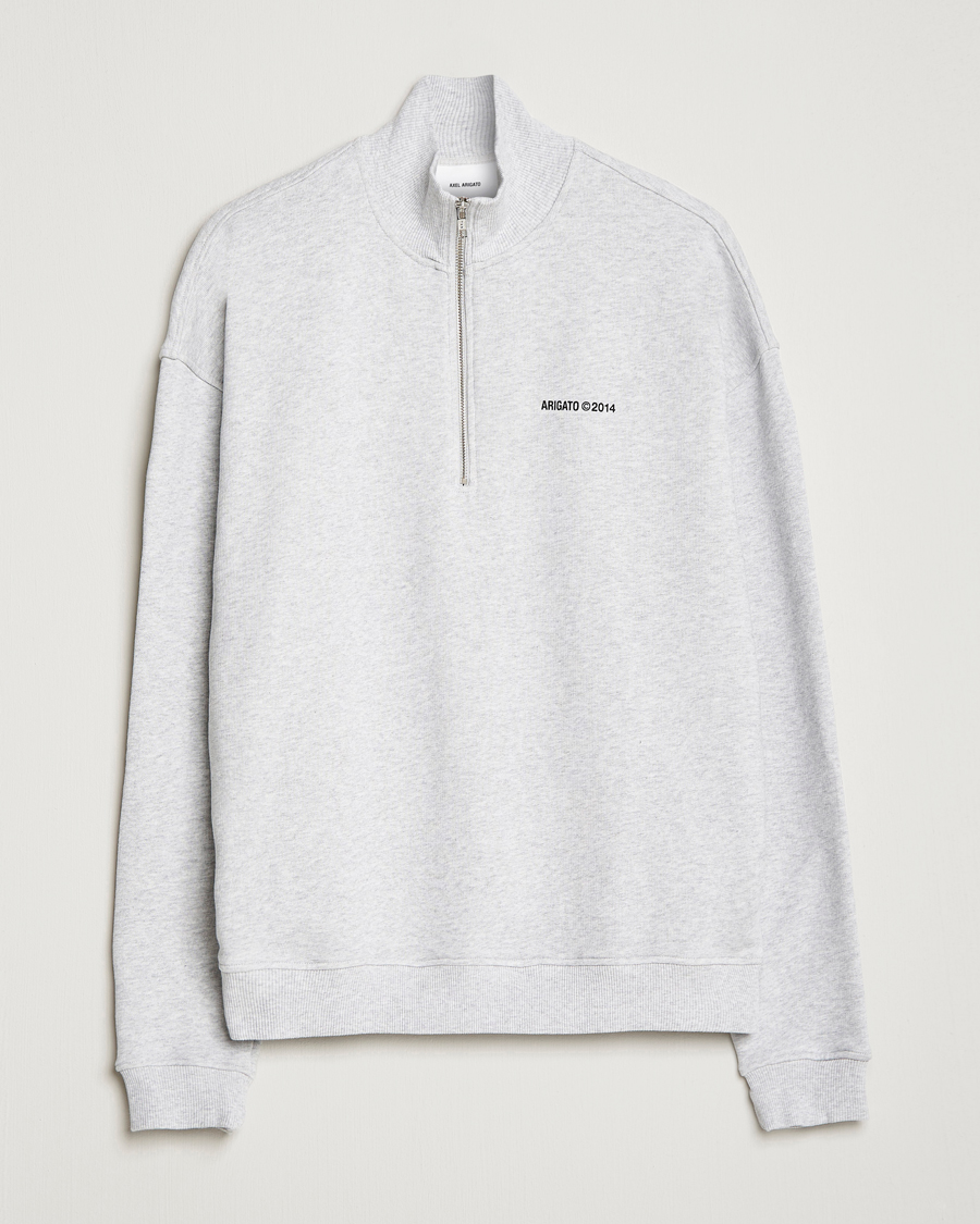 Herr | Tröjor | Axel Arigato | Monogram Half Zip Sweater Grey Melange