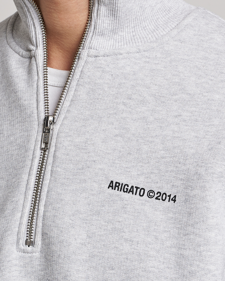 Herr | Tröjor | Axel Arigato | Monogram Half Zip Sweater Grey Melange