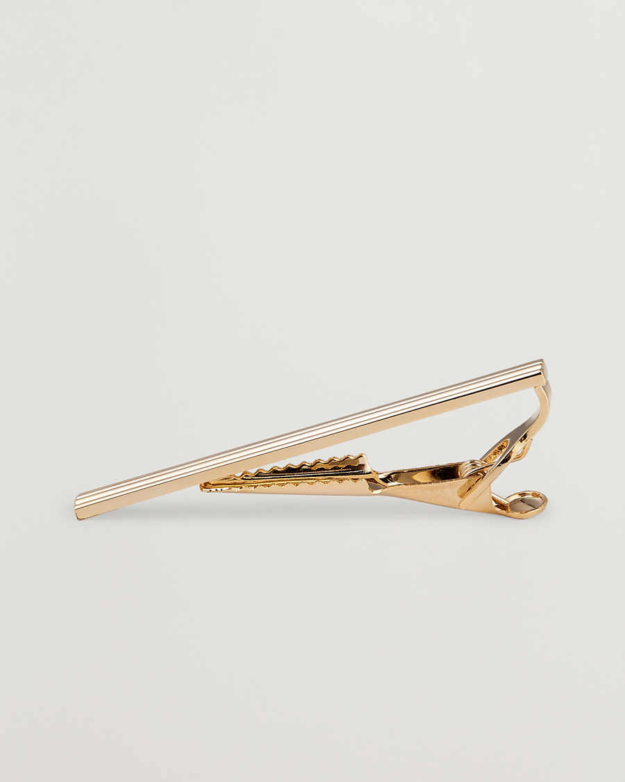 Herr | Amanda Christensen | Amanda Christensen | Ribbed Tie Clip Gold