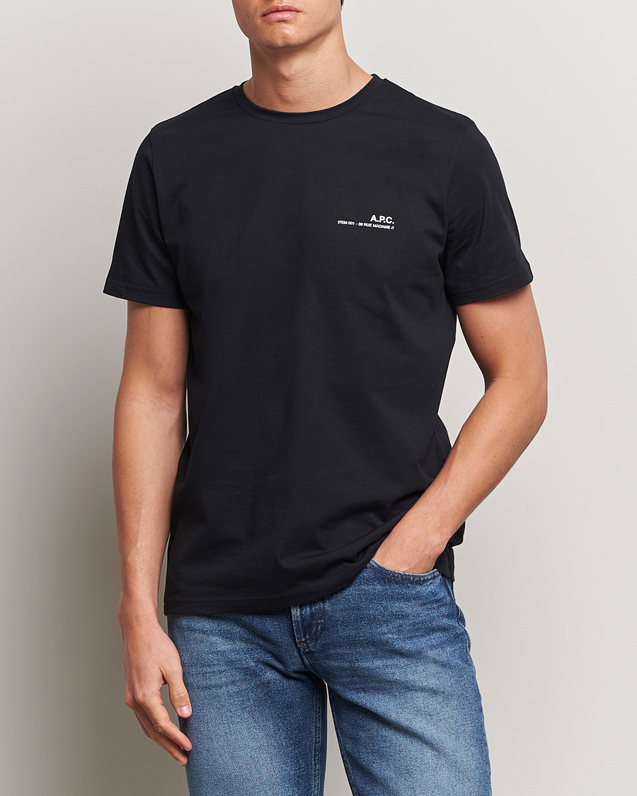 Herr | Svarta t-shirts | A.P.C. | Item T-Shirt Black