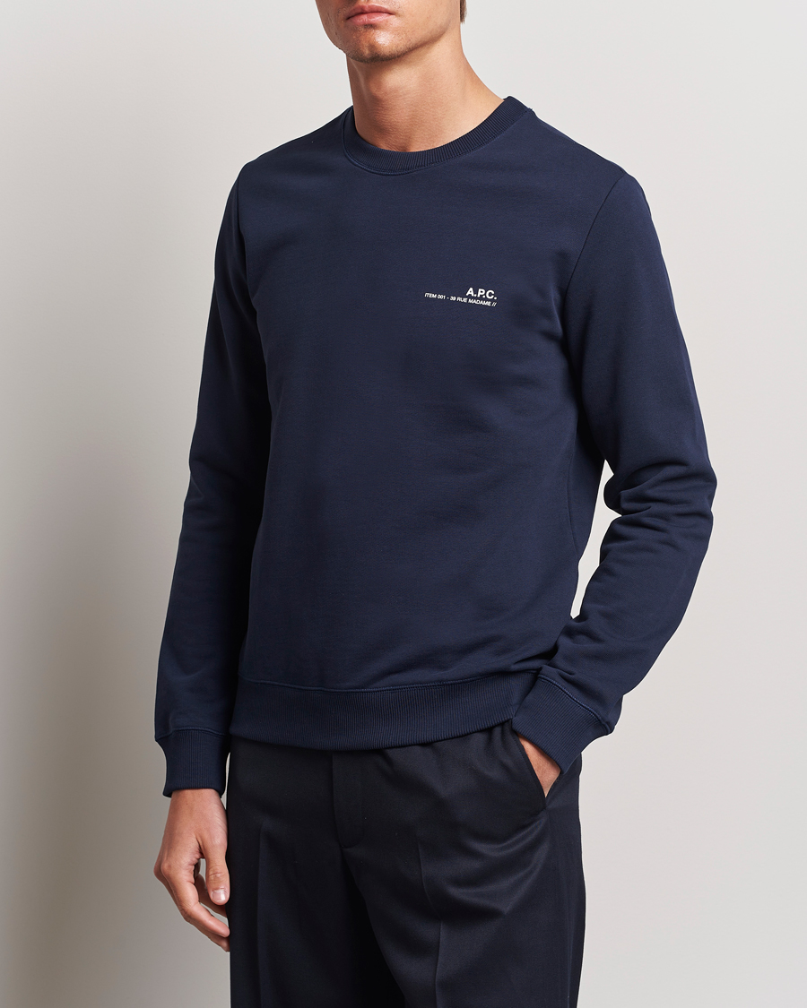 Herr | Sweatshirts | A.P.C. | Item Sweatshirt Navy