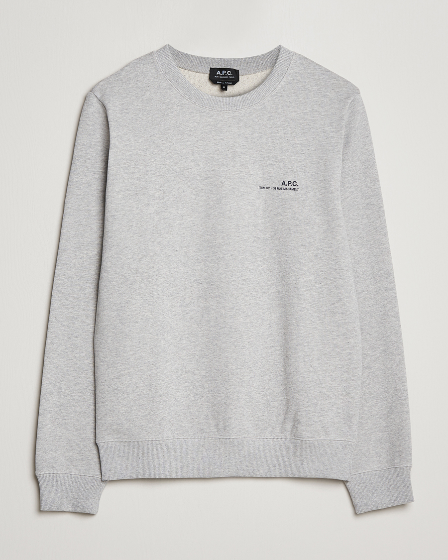 Herr | Tröjor | A.P.C. | Item Sweatshirt Heather Grey