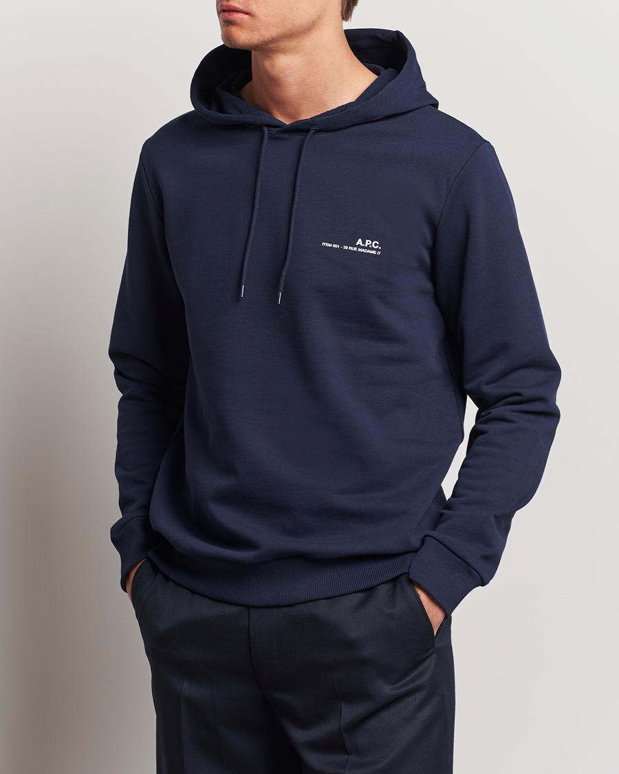 Herr | Contemporary Creators | A.P.C. | Item Hoodie Navy