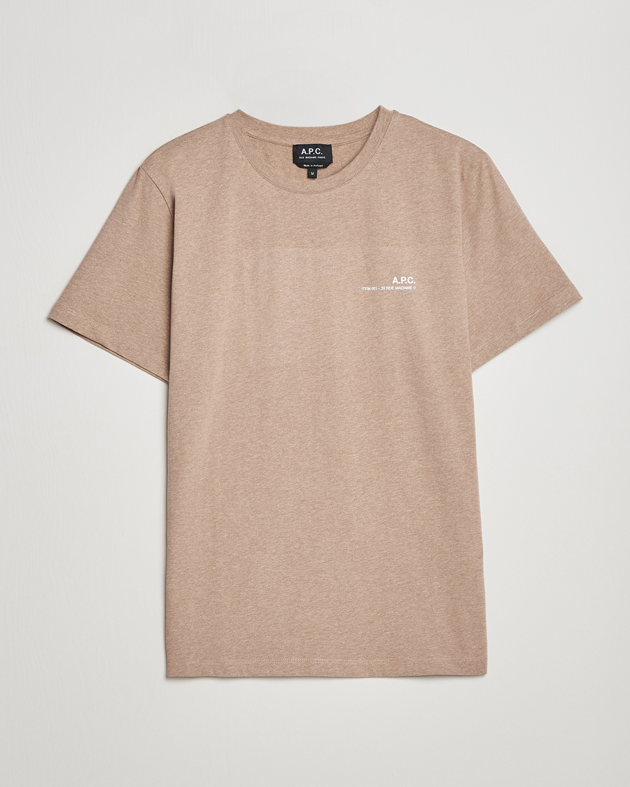 Herr | T-Shirts | A.P.C. | Item T-Shirt Heather Beige