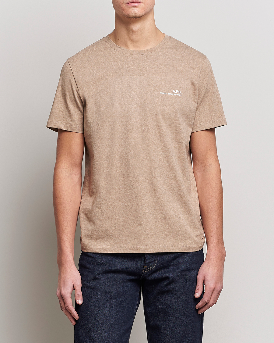 Herr | T-Shirts | A.P.C. | Item T-Shirt Heather Beige
