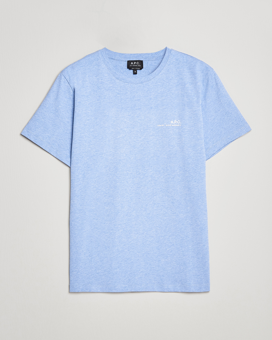 Herr | T-Shirts | A.P.C. | Item T-Shirt Bleu Ciel