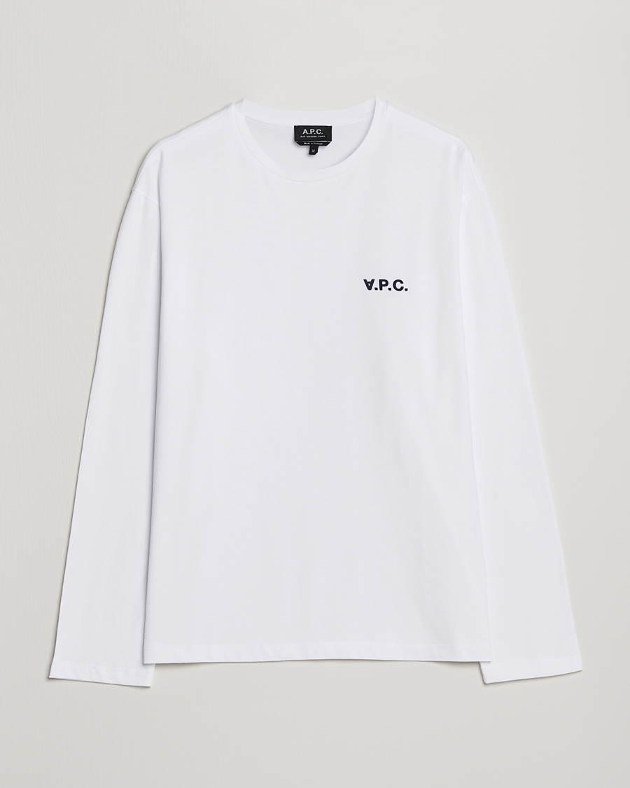 Herr | T-Shirts | A.P.C. | VPC Long Sleeve T-Shirt White