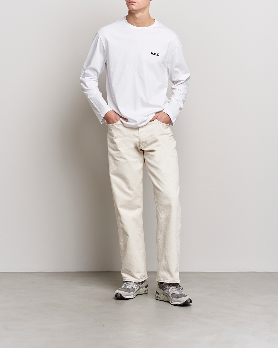 Herr | T-Shirts | A.P.C. | VPC Long Sleeve T-Shirt White
