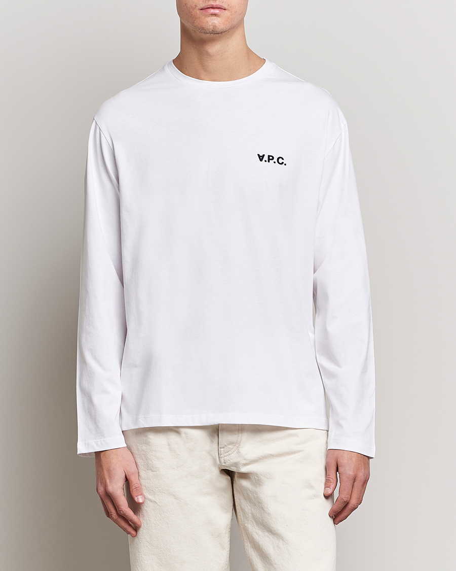 Herr | T-Shirts | A.P.C. | VPC Long Sleeve T-Shirt White