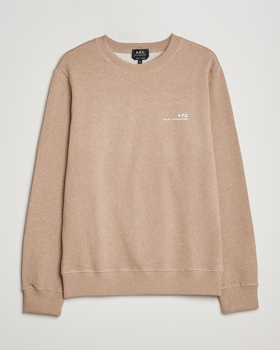 Herr | Tröjor | A.P.C. | Item Sweatshirt Heather Beige