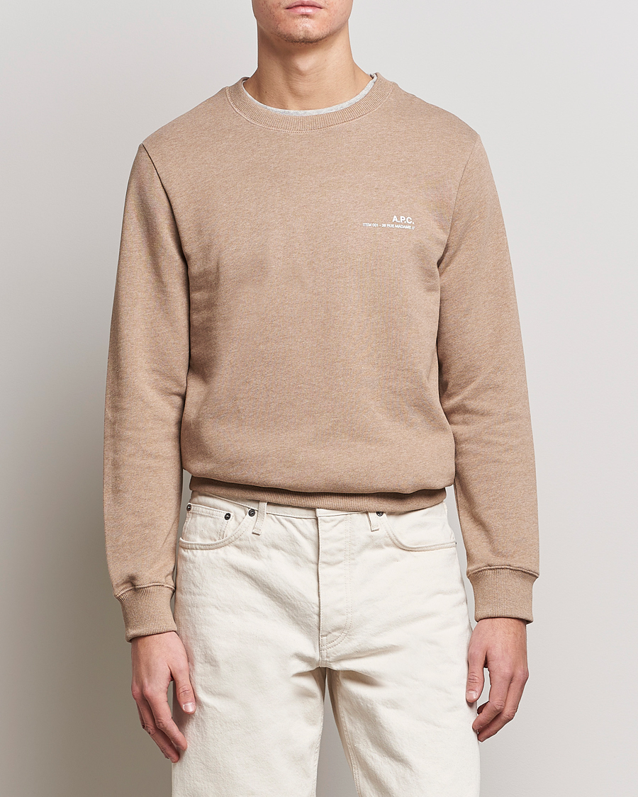 Herr | Tröjor | A.P.C. | Item Sweatshirt Heather Beige
