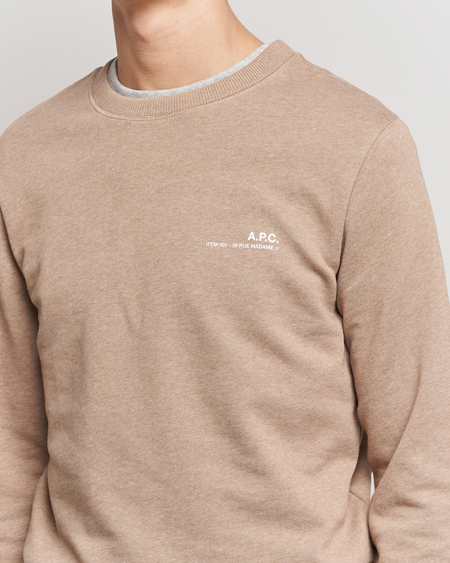 Herr | Tröjor | A.P.C. | Item Sweatshirt Heather Beige