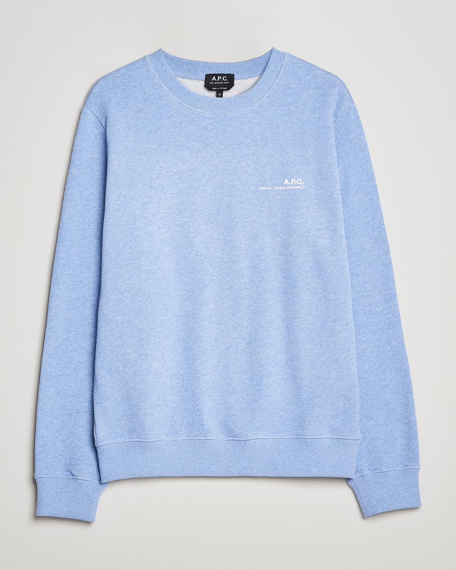 Herr | Tröjor | A.P.C. | Item Sweatshirt Bleu Ciel