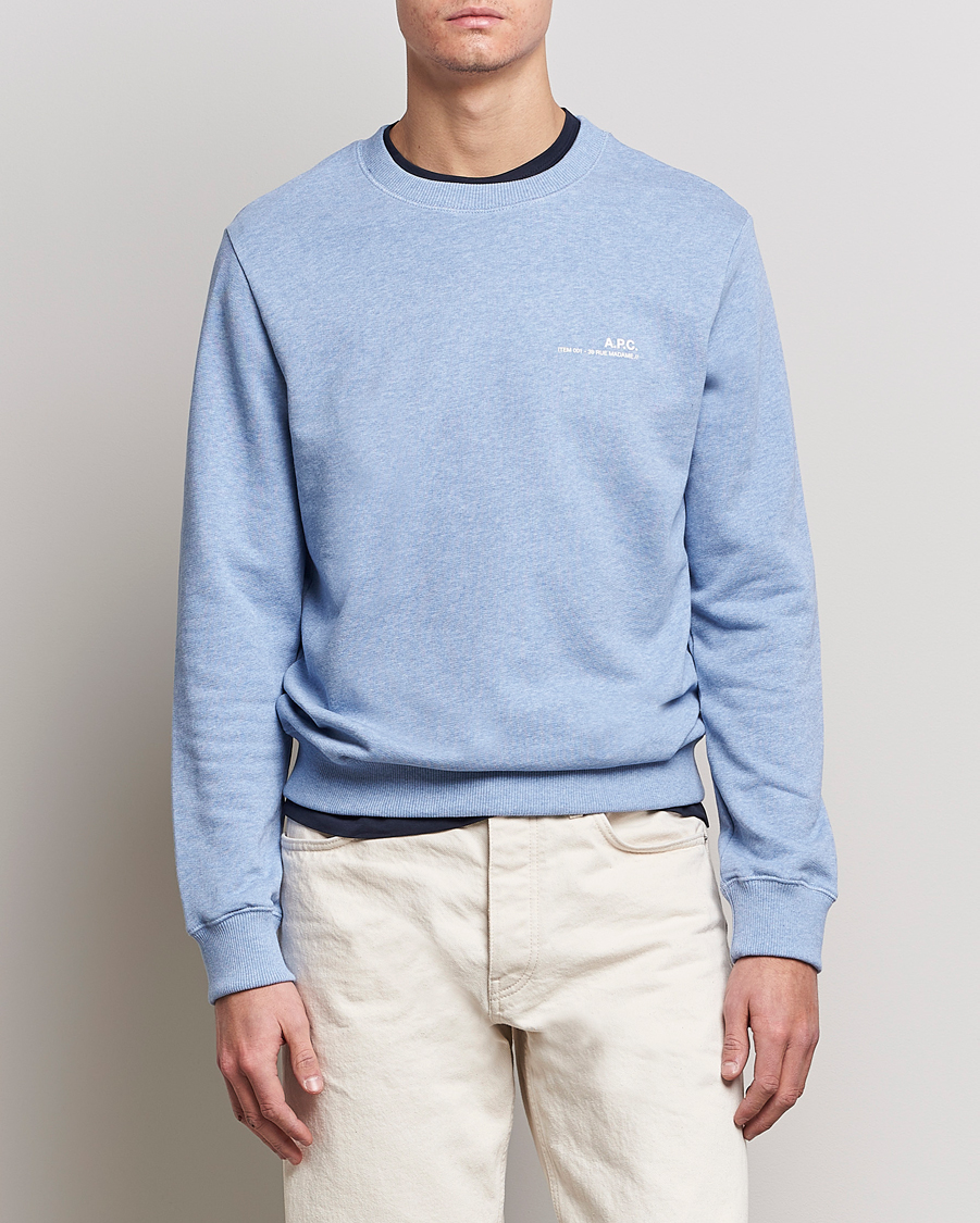 Herr | Tröjor | A.P.C. | Item Sweatshirt Bleu Ciel