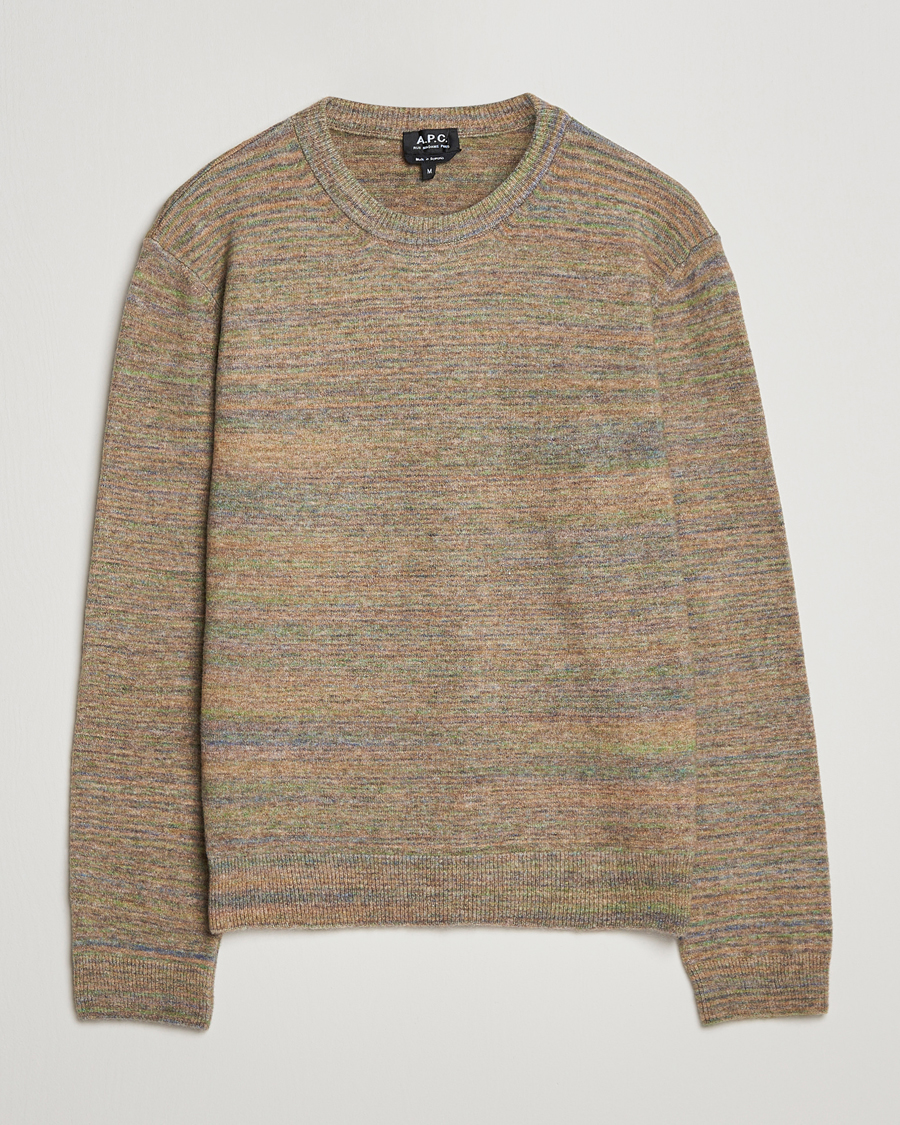 Herr | Tröjor | A.P.C. | Degrade Sweater Light Khaki