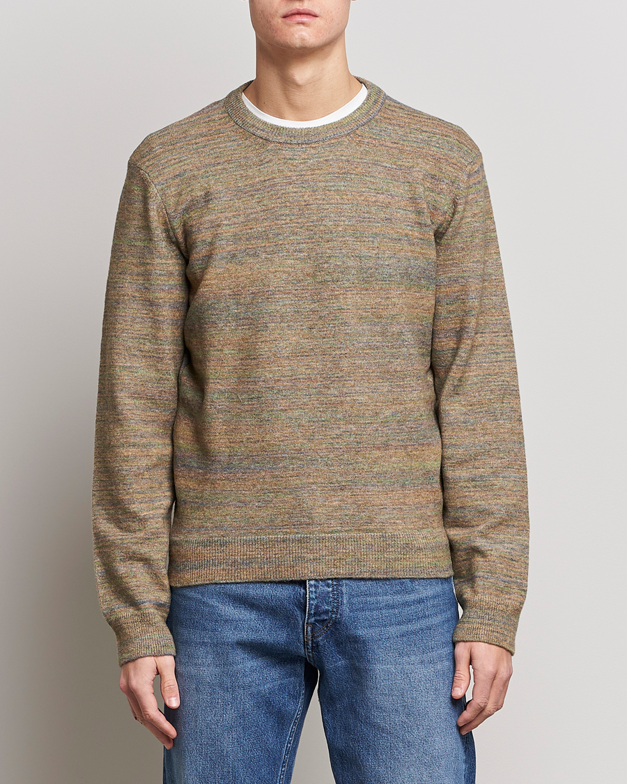 Herr | Stickade tröjor | A.P.C. | Degrade Sweater Light Khaki