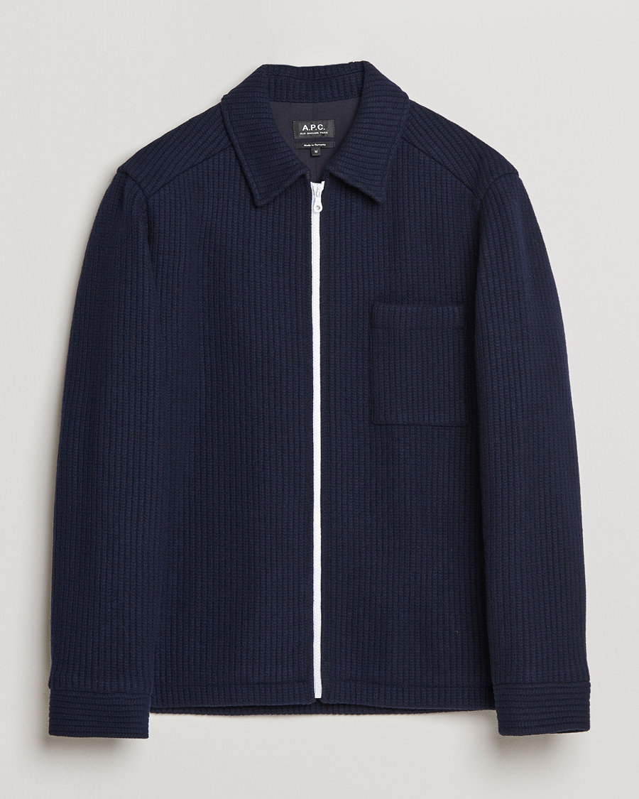 Herr | Jackor | A.P.C. | Wool Blouson Jacket Navy