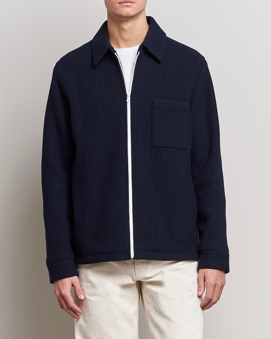 Herr | Jackor | A.P.C. | Wool Blouson Jacket Navy