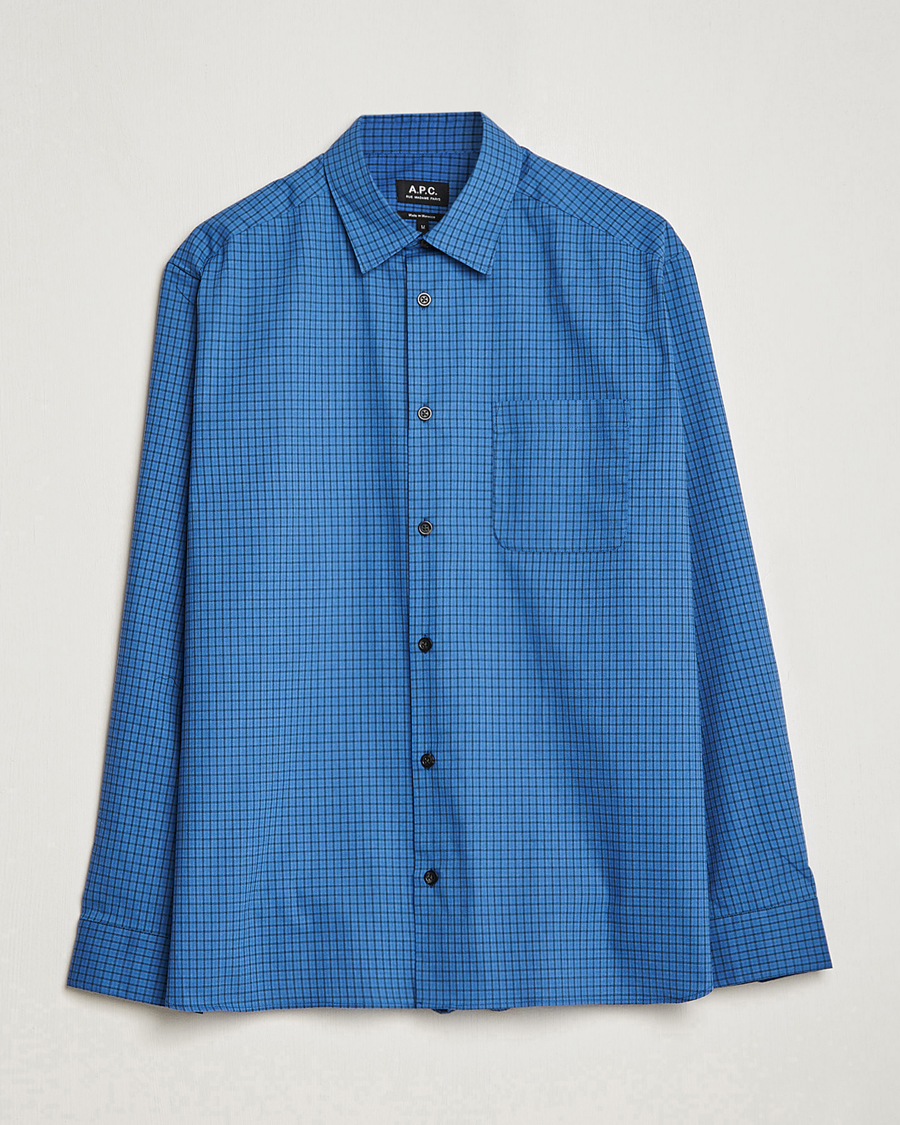 Herr | Skjortor | A.P.C. | Marlo Casual Shirt Blue Check