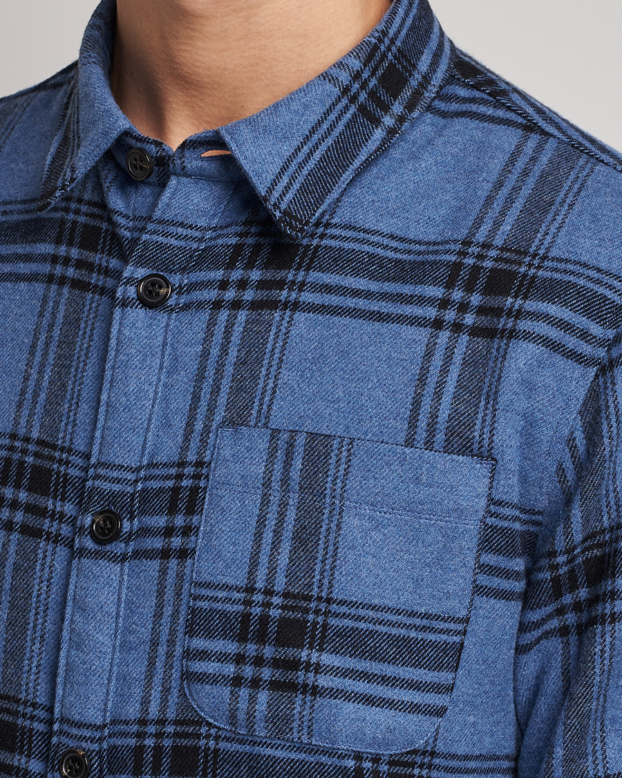 Herr | Skjortor | A.P.C. | Trek Heavy Overshirt Blue Check