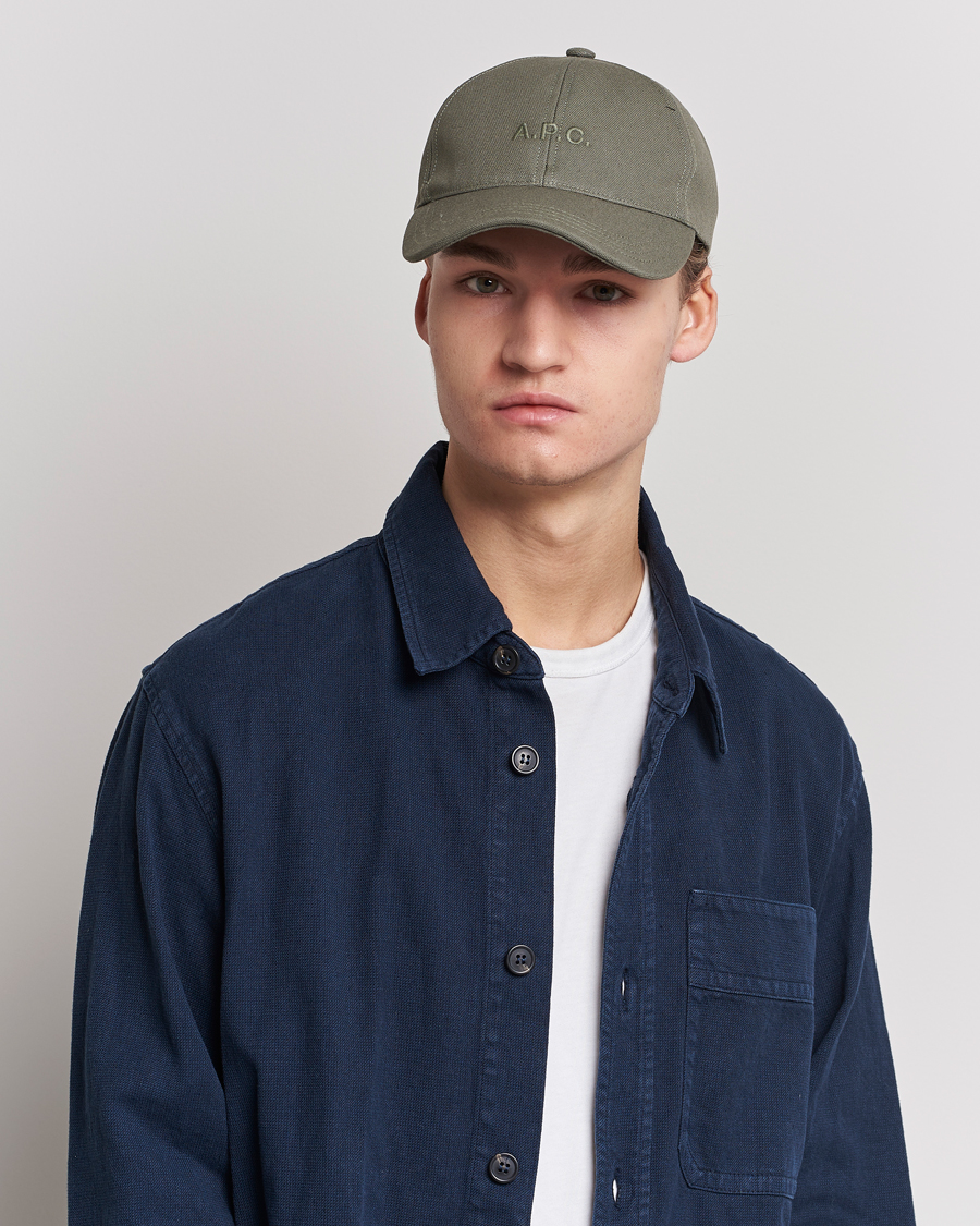 Herr | A.P.C. Charlie Baseball Cap Khaki Green | A.P.C. | Charlie Baseball Cap Khaki Green