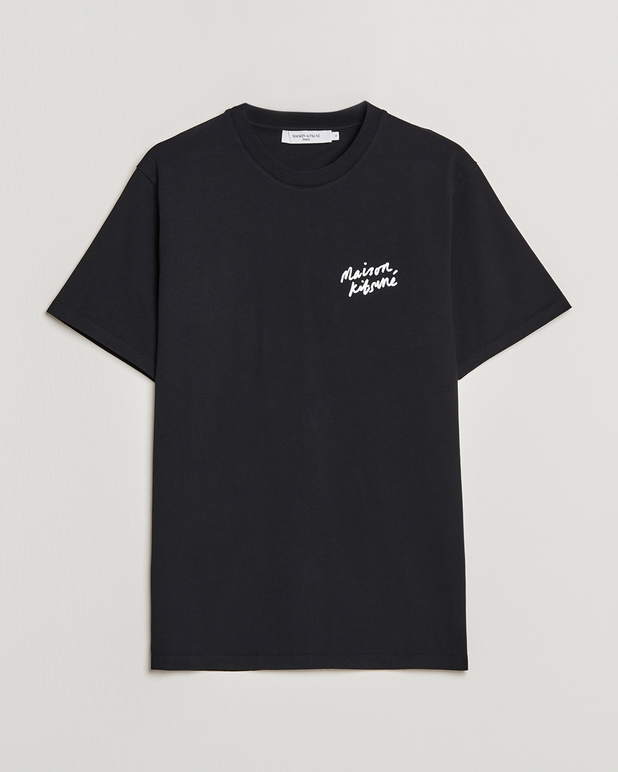 Herr | T-Shirts | Maison Kitsuné | Mini Handwriting T-Shirt Black