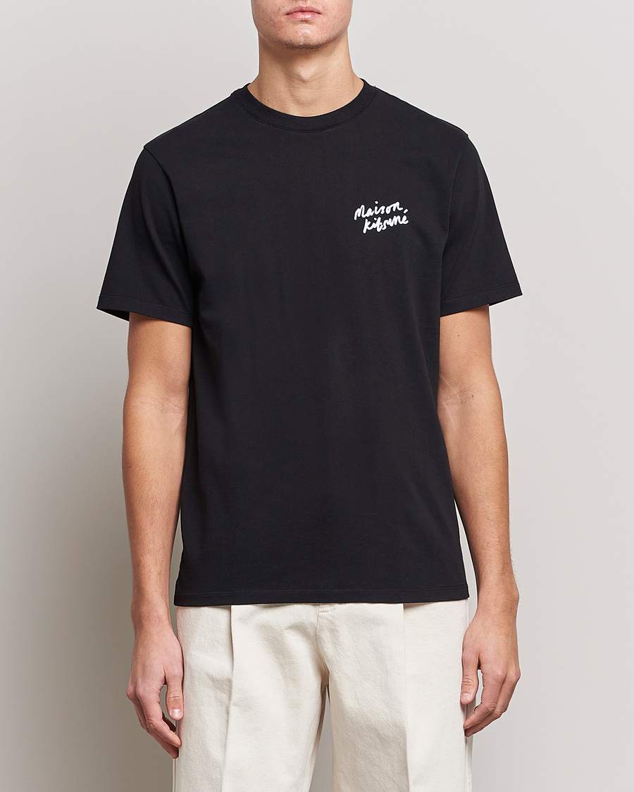 Herr | Svarta t-shirts | Maison Kitsuné | Mini Handwriting T-Shirt Black