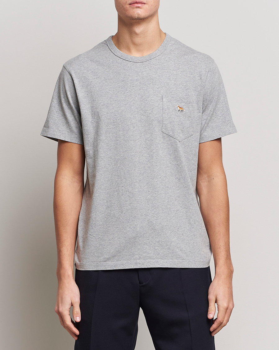Herr |  | Maison Kitsuné | Baby Fox Patch Tee Light Grey