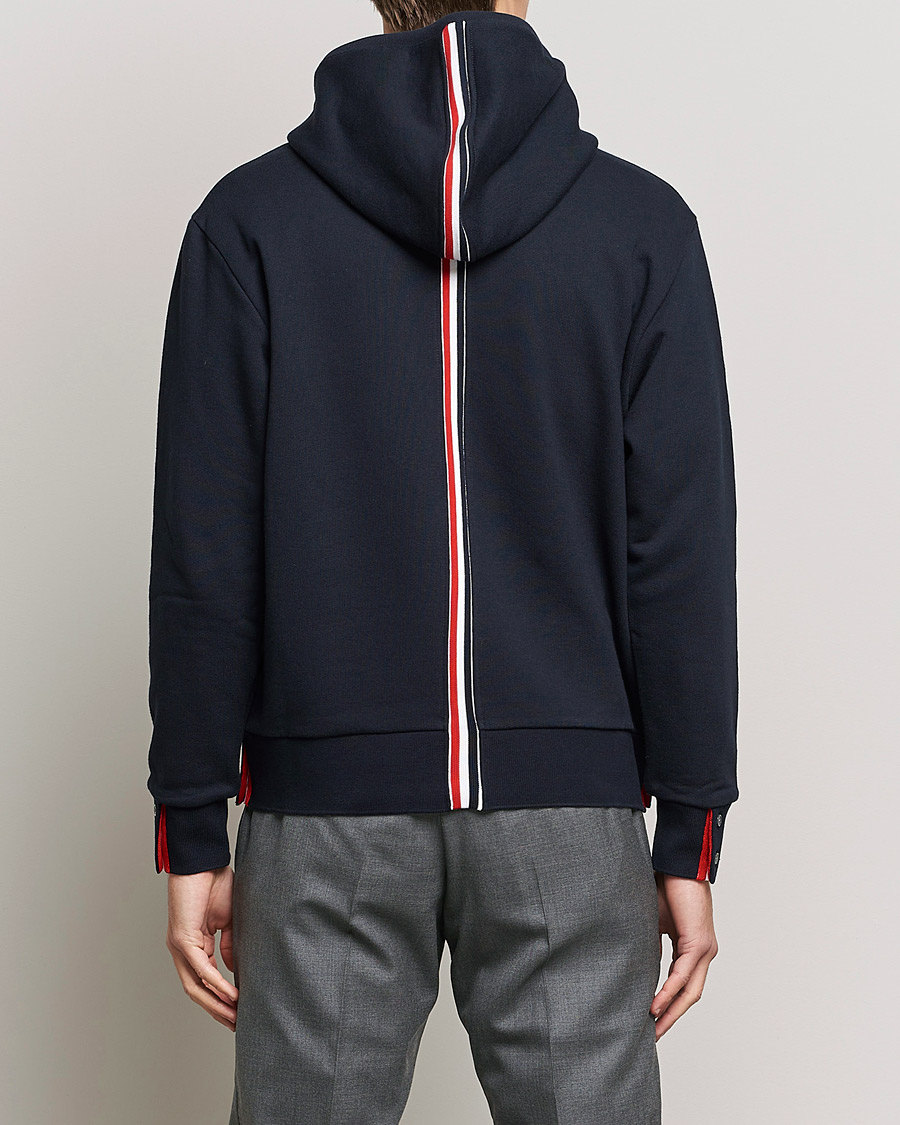 Herr | Tröjor | Thom Browne | Center Back Full Zip Hoodie Navy