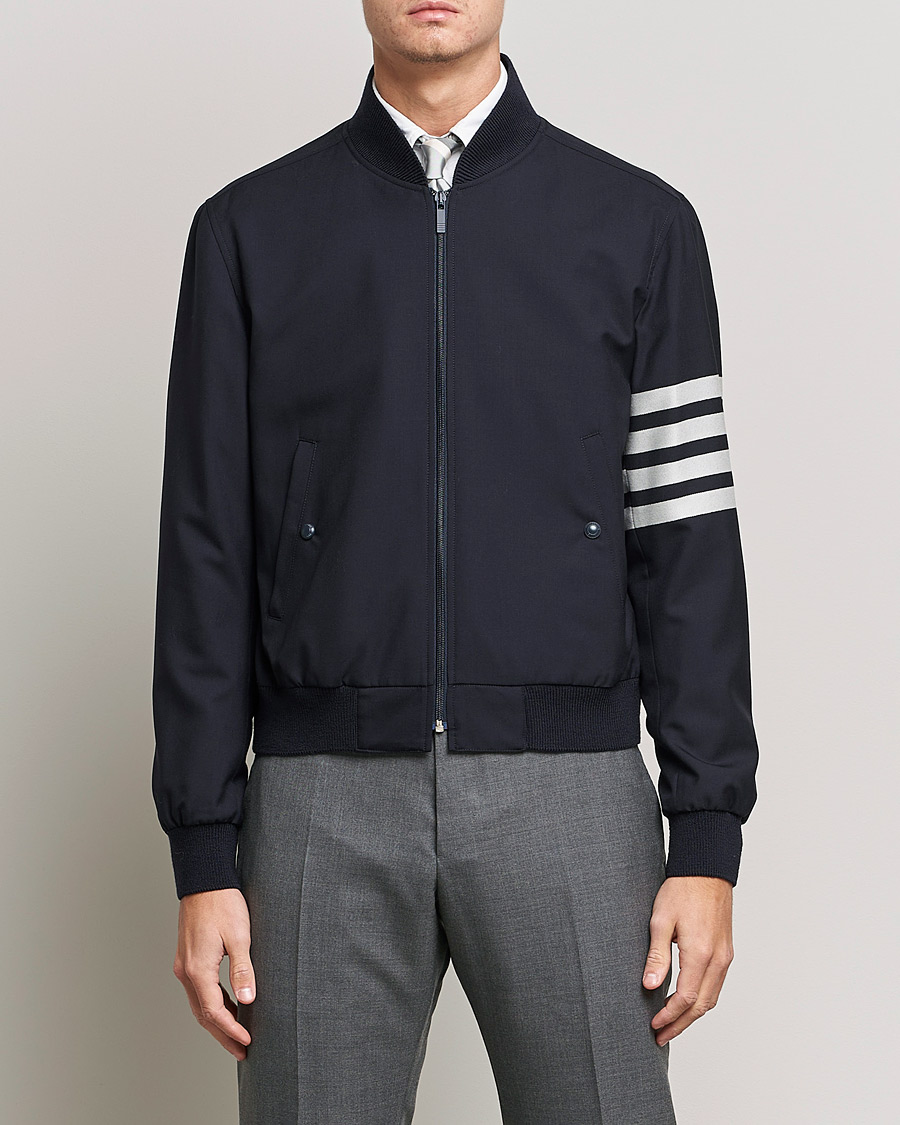 Herr | Jackor | Thom Browne | 4-Bar Blouson Jacket Navy