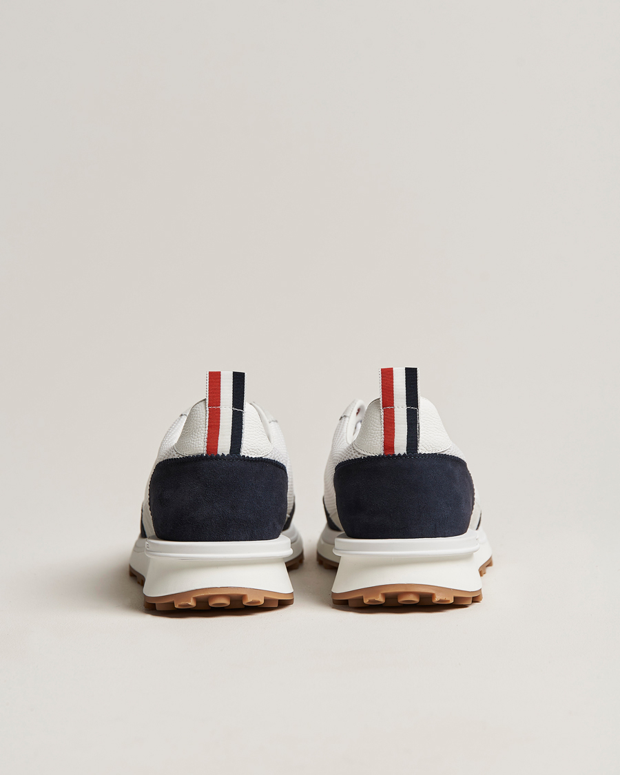 Herr | Thom Browne Tech Runner White/Navy Suede | Thom Browne | Tech Runner White/Navy Suede