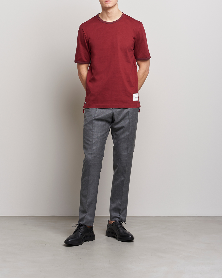 Herr | T-Shirts | Thom Browne | Jersey T-Shirt Burgundy